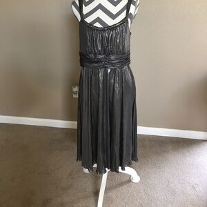 Jones New York Gray Metallic Dress